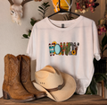 Large, Premade "HOWDY" Cropped Tee Relax Fit