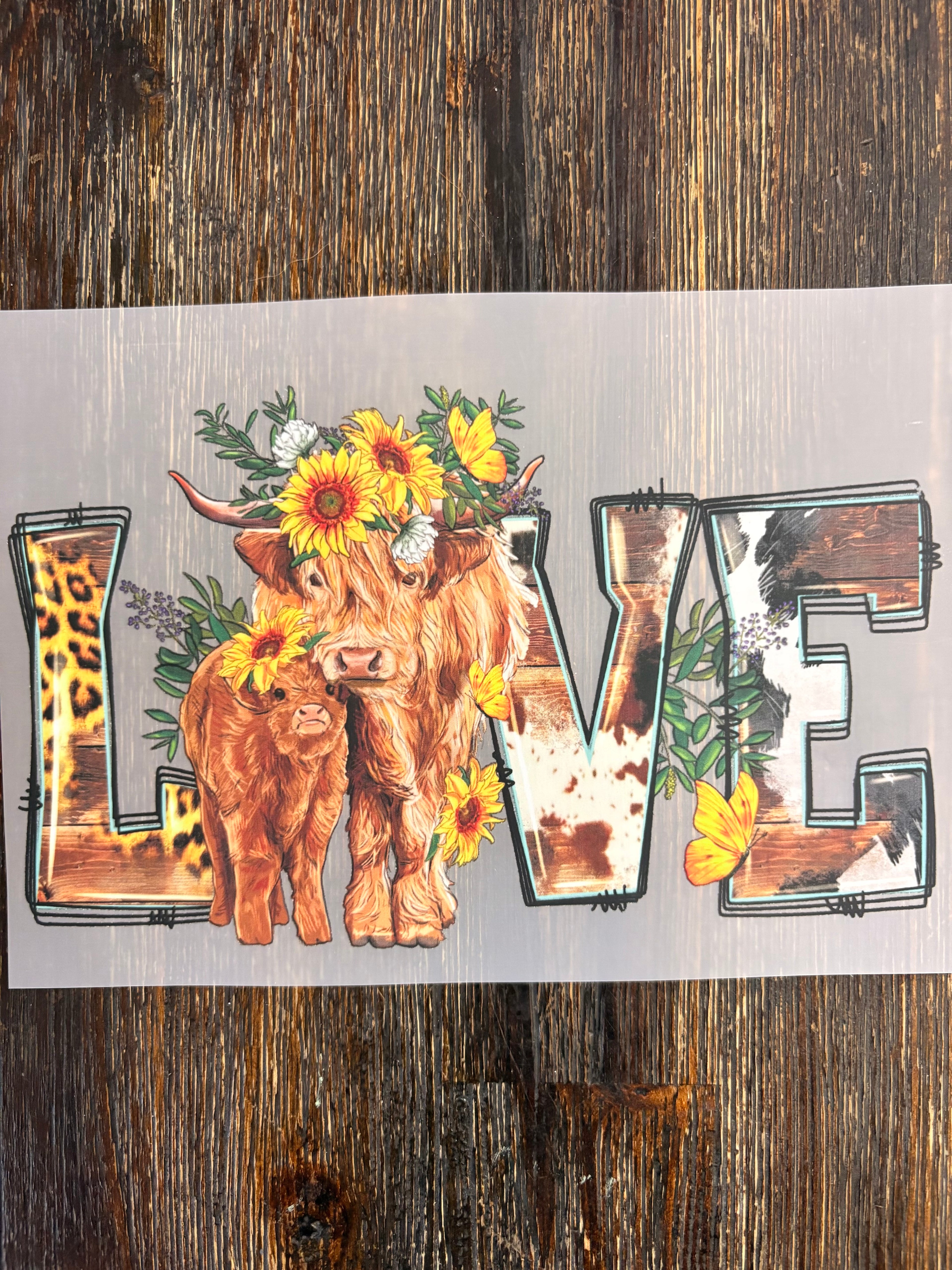 Highland Cow DTF Transfers