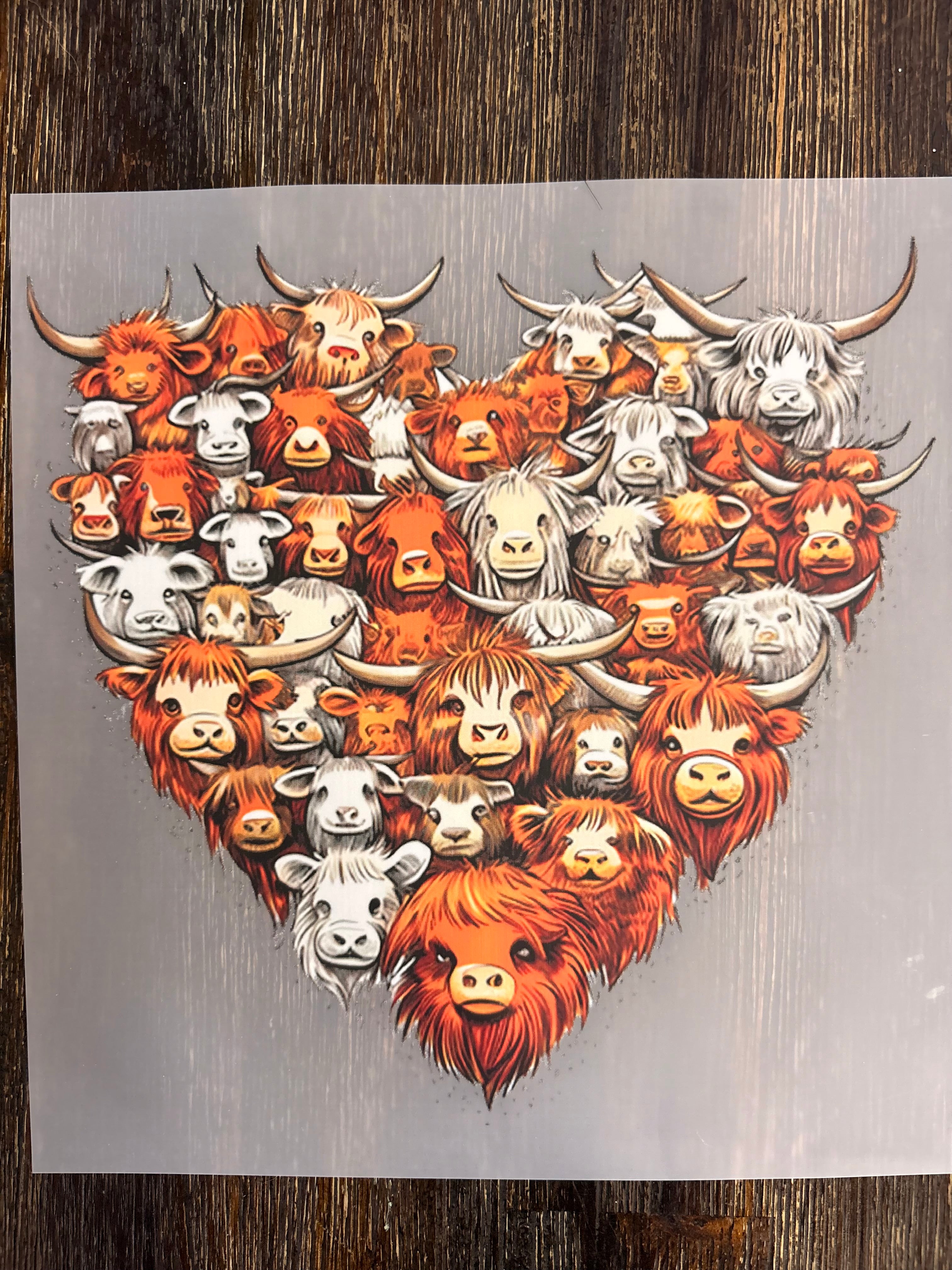 Highland Cow DTF Transfers