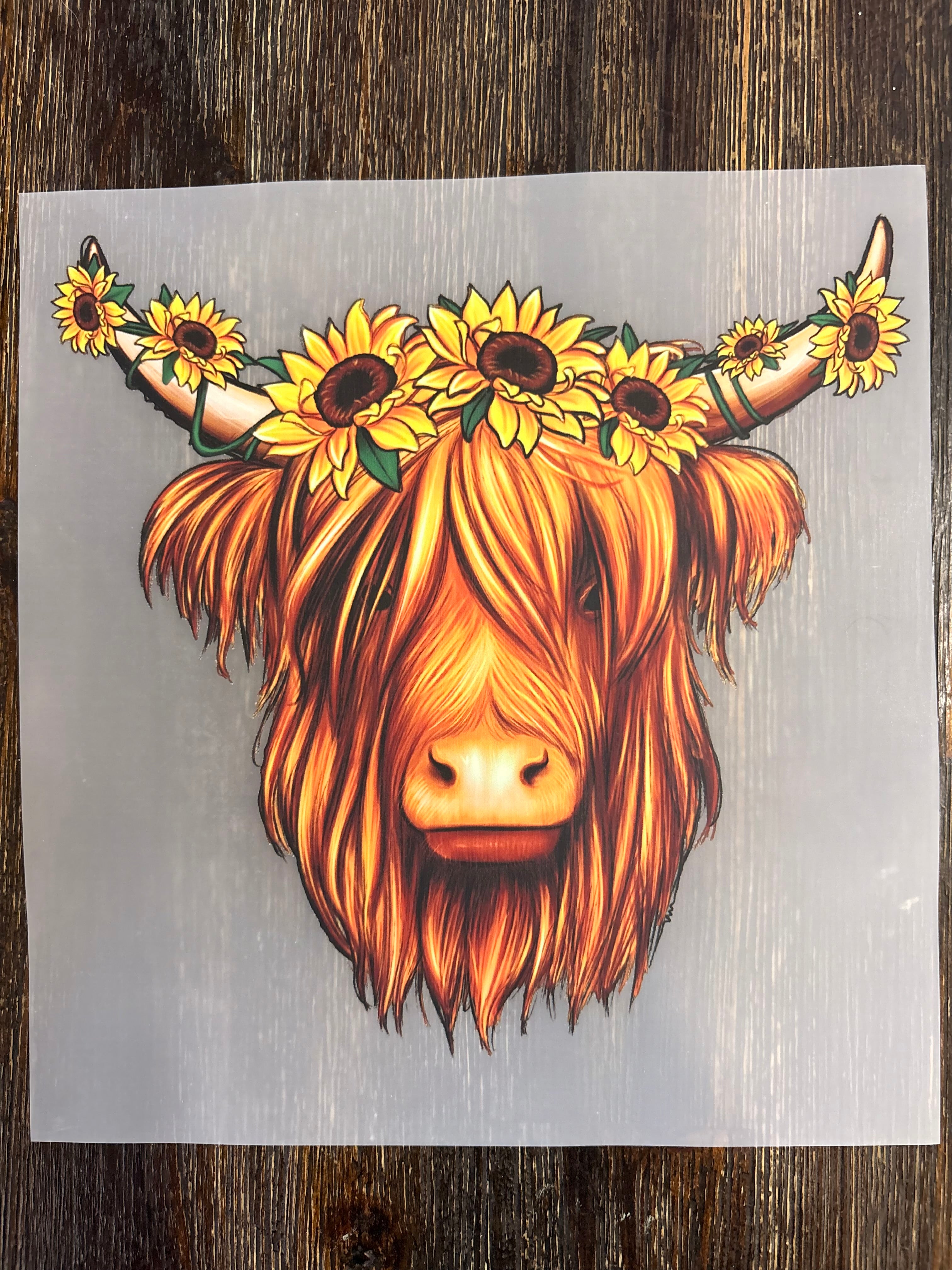 Highland Cow DTF Transfers
