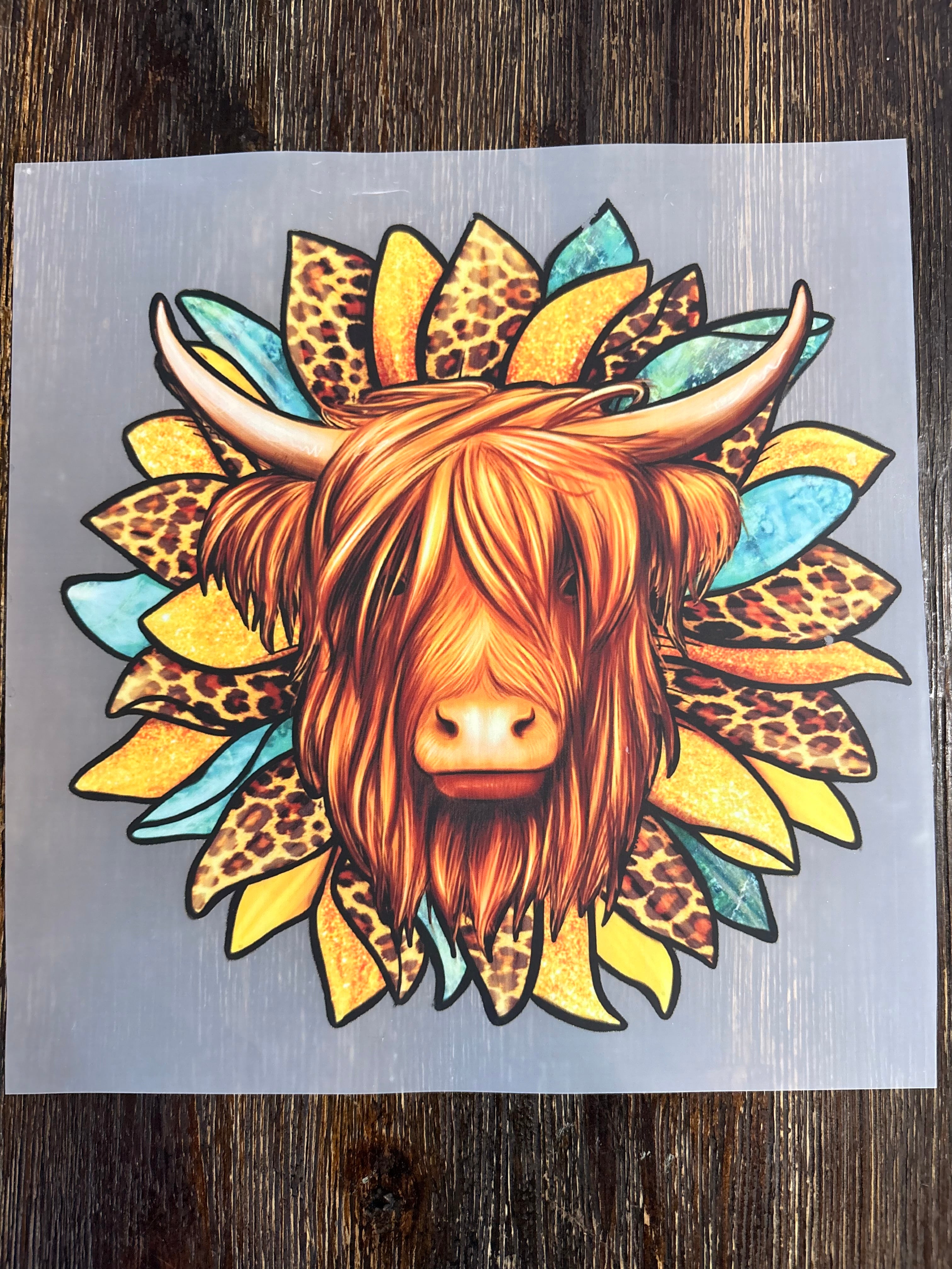 Highland Cow DTF Transfers